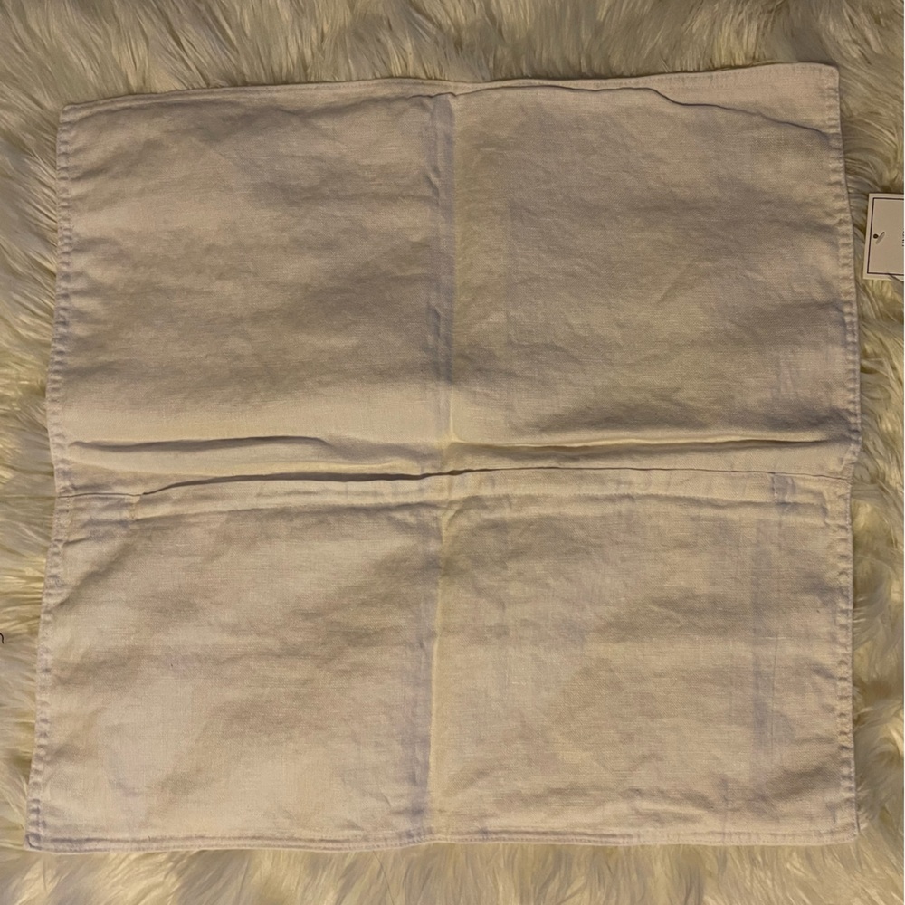 H&M Home White Linen Pillow Cover | 20x20 - Picture 3 of 6